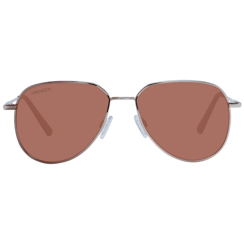Rose Gold Metal Serengeti Sunglasses