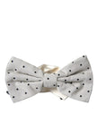 Dolce & Gabbana Weiß Schwarz Polka Dot Polyester Fliege Herren