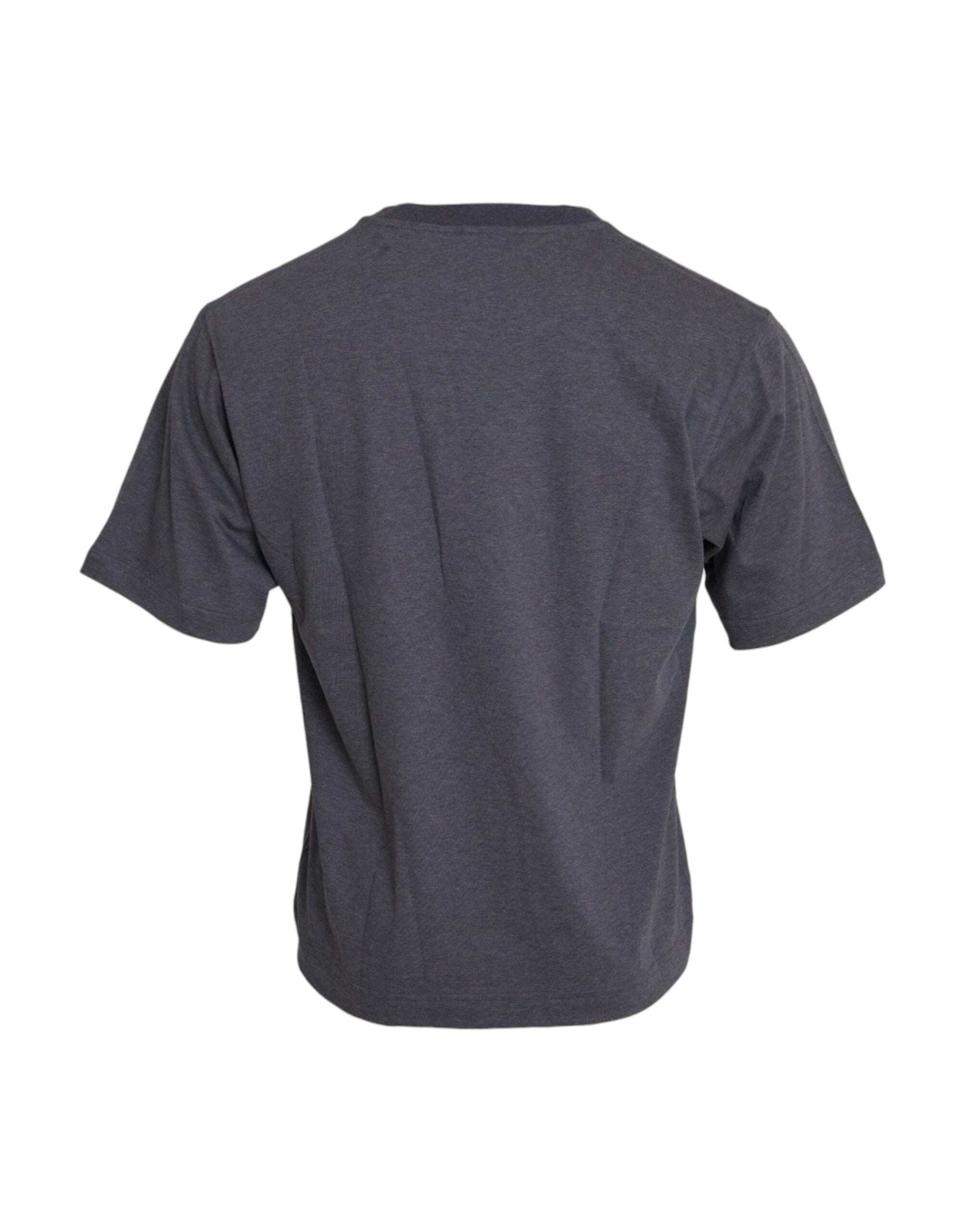 Dolce & Gabbana Gray Cotton Crew Neck Short Sleeve T-shirt