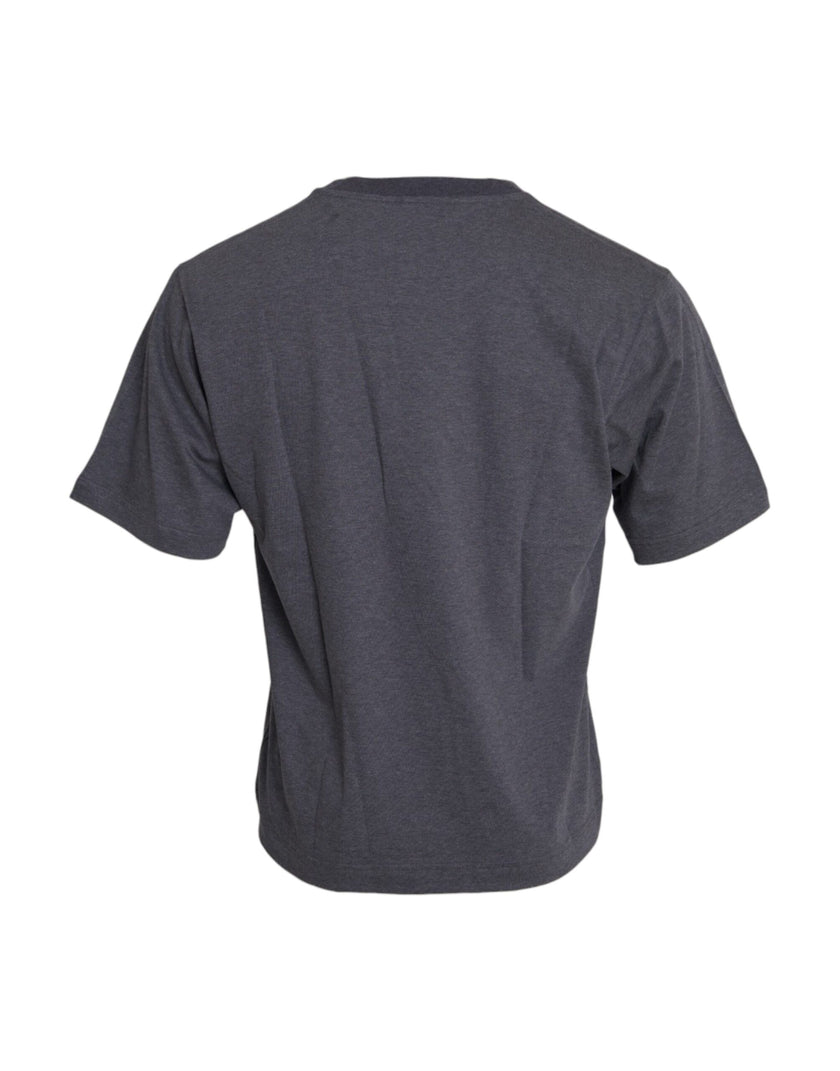 Dolce & Gabbana Gray Cotton Crew Neck Short Sleeve T-shirt