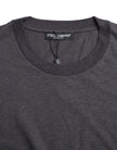 Dolce & Gabbana Gray Cotton Crew Neck Short Sleeve T-shirt