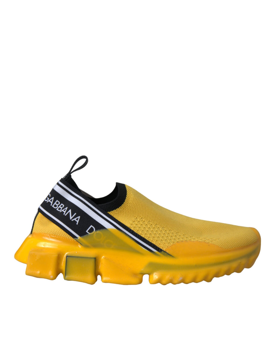 Dolce & Gabbana Yellow Sorrento Slip-On Sneakers Women's Shoes
