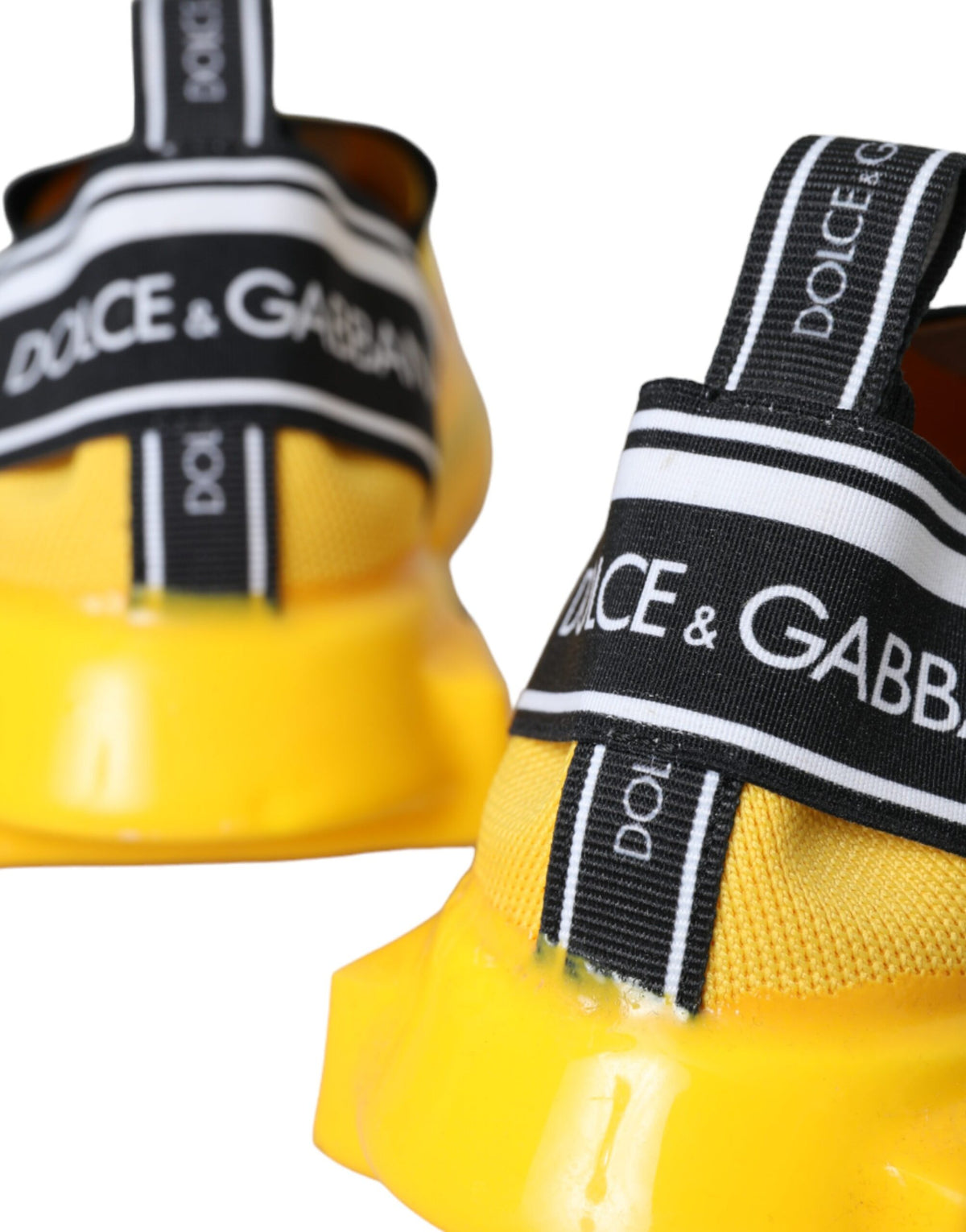 Dolce & Gabbana Gelb Sorrento Slip On Sneakers Frauen Schuhe