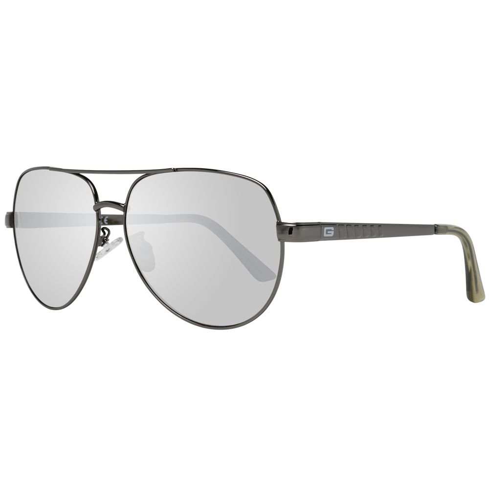 Guess graue Sonnenbrille Herren Metallrahmen anthrazit verspiegelte Gläser