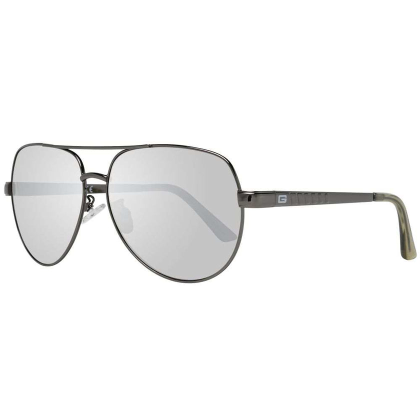 Guess graue Sonnenbrille Herren Metallrahmen anthrazit verspiegelte Gläser