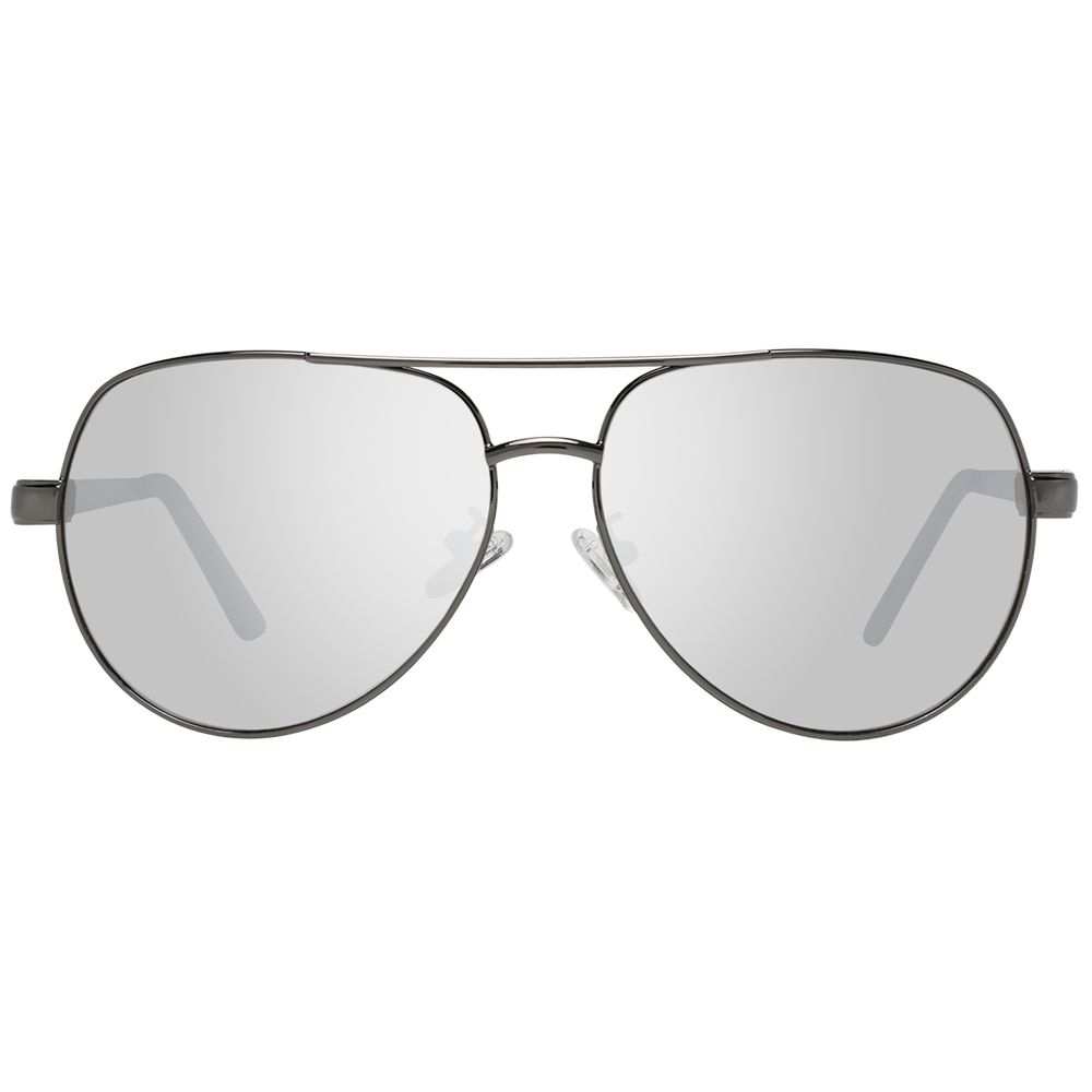 Guess graue Sonnenbrille Herren Aviator Metallrahmen anthrazit verspiegelte Gläser silber 100% UV Schutz
