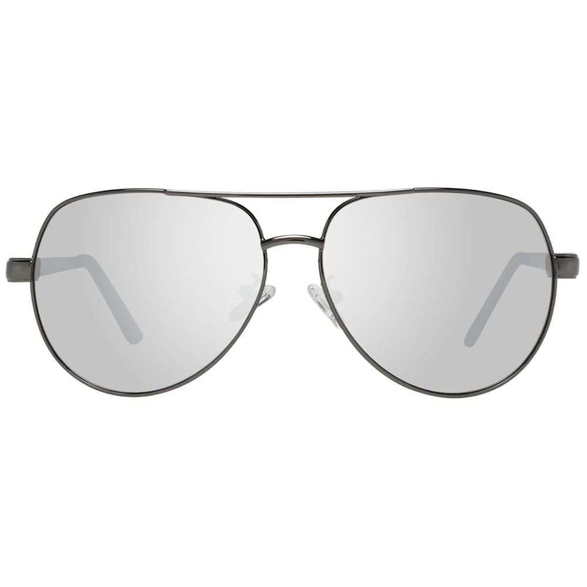 Guess graue Sonnenbrille Herren Aviator Metallrahmen anthrazit verspiegelte Gläser silber 100% UV Schutz
