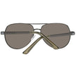 Guess graue Herren Sonnenbrille aus anthrazitem Metall im Aviator-Stil mit verspiegelten silbernen Kunststoffgläsern und 100% UV-Schutz