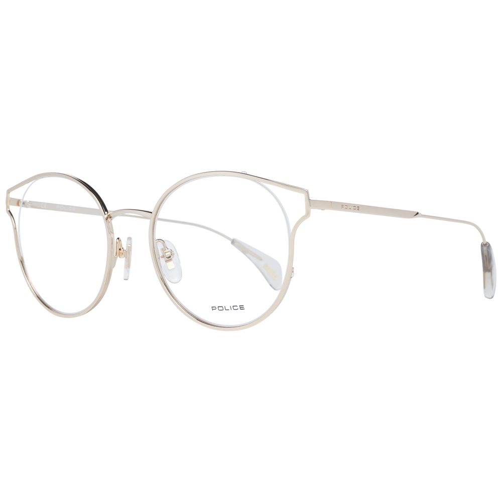 Police Brille mit roségoldenem Metall- und Kunststoffrahmen
