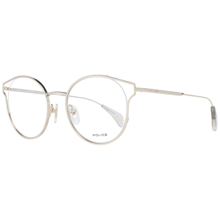 Police glasses with rose gold metal and plastic frames
