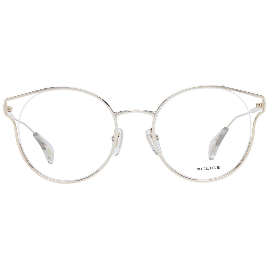 Police glasses with rose gold metal and plastic frames