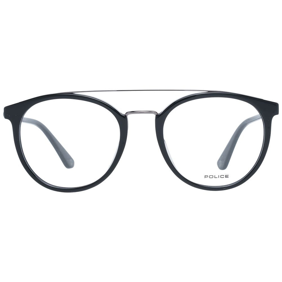 Police Brille aus schwarzem Metall & Kunststoff (Gestell)
