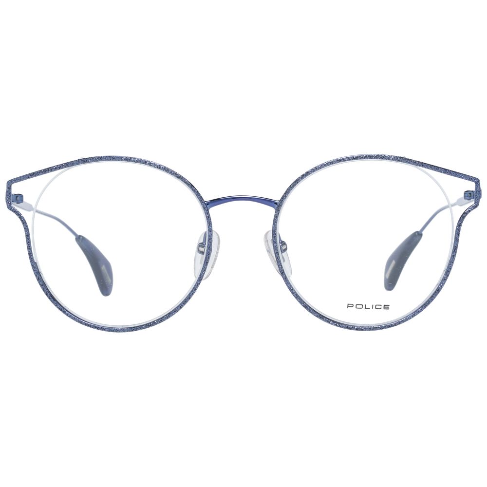 Police Blaue Brille aus Metall & Kunststoff (Fassung)