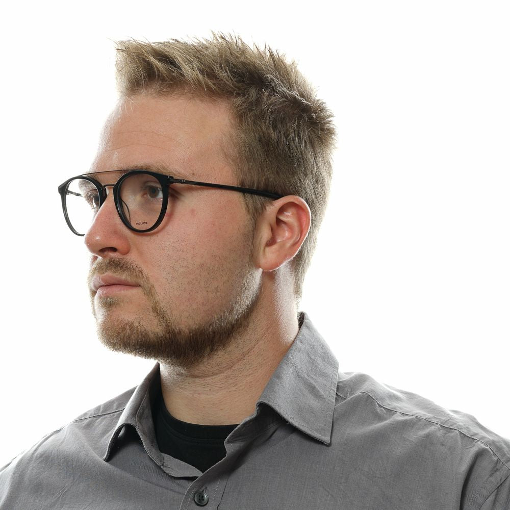 Police glasses in black metal & plastic (frame)