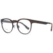 Ermenegildo Zegna Herren Brille rund Bronze Titan Vollrand mit Kunststoffgläsern und Marken-Etui
