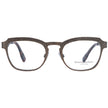 Ermenegildo Zegna Herren Bronze-Titan Vollrand Brille mit transparenten Kunststoffgläsern im trapezförmigen Design