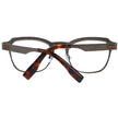 Ermenegildo Zegna Herren Brille Bronze Titan Vollrand trapezförmig transparent 49x37 mm mit Marken-Etui