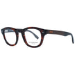 Ermenegildo Zegna Herrenbrille braun Kunststoff rund Vollrand ohne Filter mit Federscharnier und Marken-Etui
