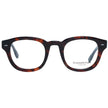 Ermenegildo Zegna Herren Brille braune runde Vollrand Kunststofffassung ohne Effekte mit Federscharnier und Marken-Etui