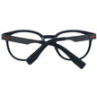 Ermenegildo Zegna Herren schwarze Kunststoffbrille rund Vollrand mit Marken-Etui