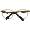Ermenegildo Zegna honigfarbene Herrenbrille mit rundem Metall- und Kunststoffrahmen und Vollrand