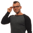Ermenegildo Zegna braune Herren Kunststoffbrille mit trapezförmiger Vollrandfassung und Federscharnier