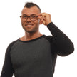 Ermenegildo Zegna braune Herrenbrille aus Kunststoff, rechteckiger Vollrandrahmen mit 53mm breiten Gläsern