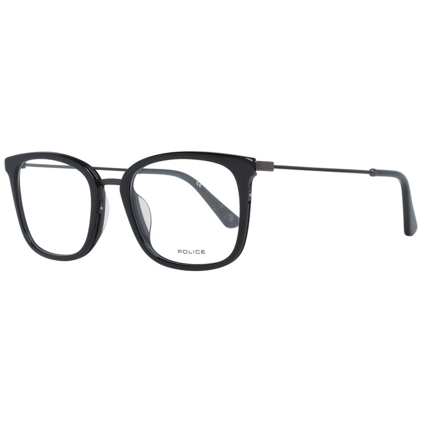 Police-Brille aus schwarzem Metall & Kunststoff (Gestell)
