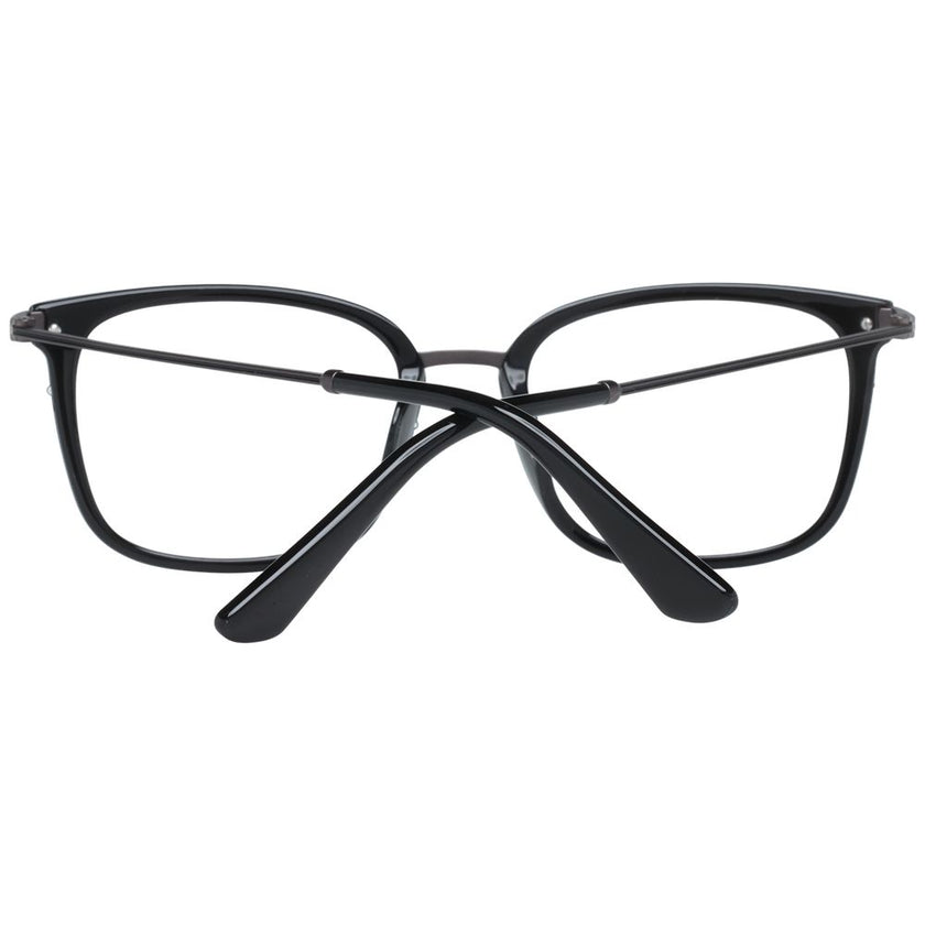 Police-Brille aus schwarzem Metall & Kunststoff (Gestell)