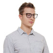 Police-Brille aus schwarzem Metall & Kunststoff (Gestell)
