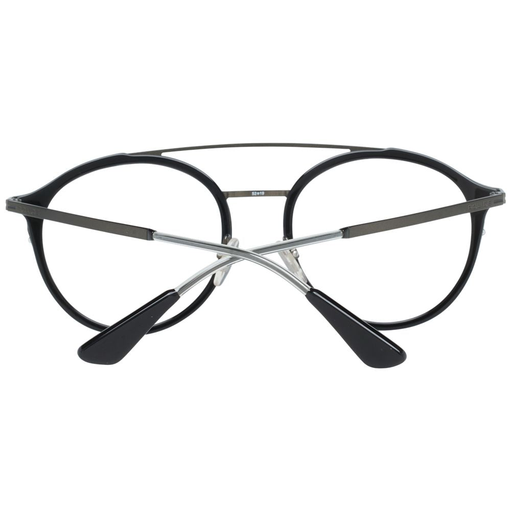 Police Brille aus schwarzem Metall und Kunststoff (Gestell)