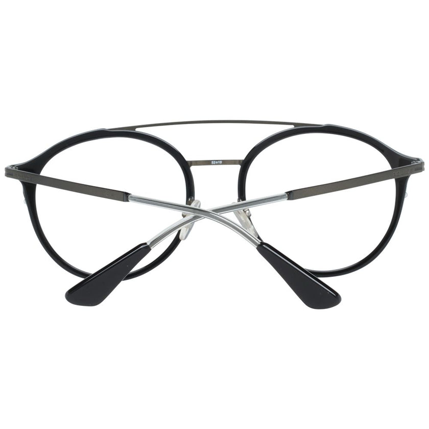 Police Brille aus schwarzem Metall und Kunststoff (Gestell)