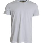 Dolce & Gabbana White Cotton T-shirt with Round Neck and Short Sleeves