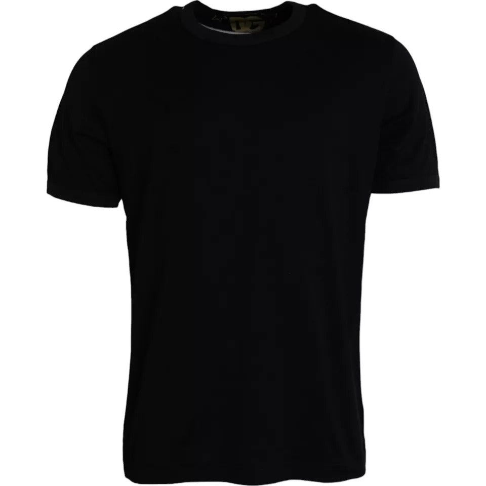 Dolce & Gabbana Men's Black Cotton Crew Neck Short Sleeve T-Shirt