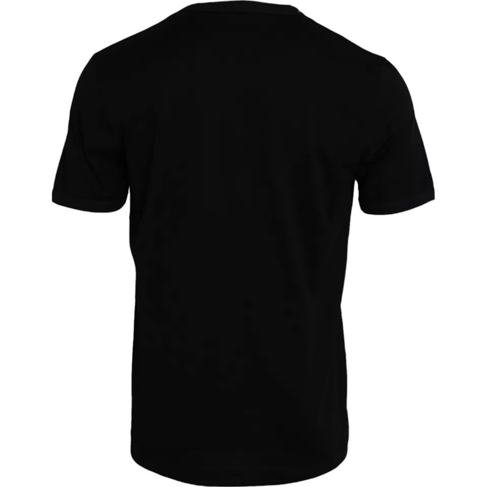 Dolce & Gabbana Men's Black Cotton Crew Neck Short Sleeve T-Shirt
