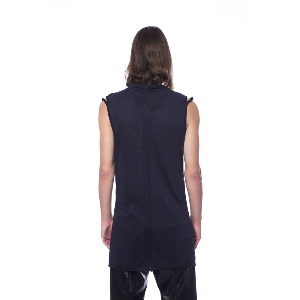 Nicolo Tonetto Schwarzes Baumwoll-Tanktop für Herren