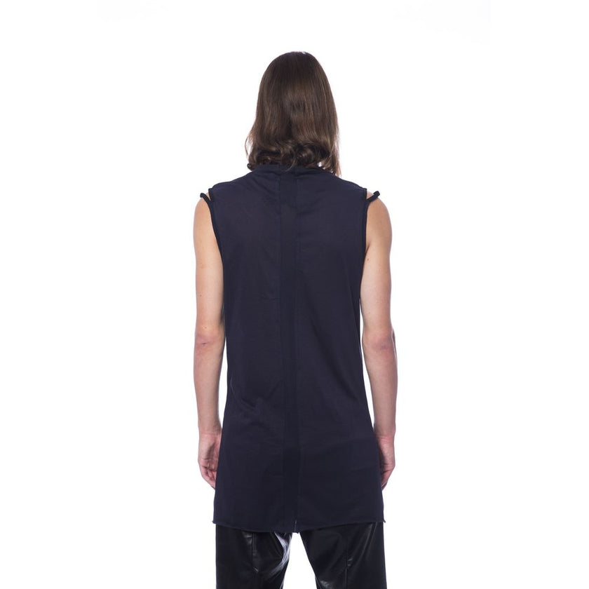 Nicolo Tonetto Schwarzes Baumwoll-Tanktop für Herren
