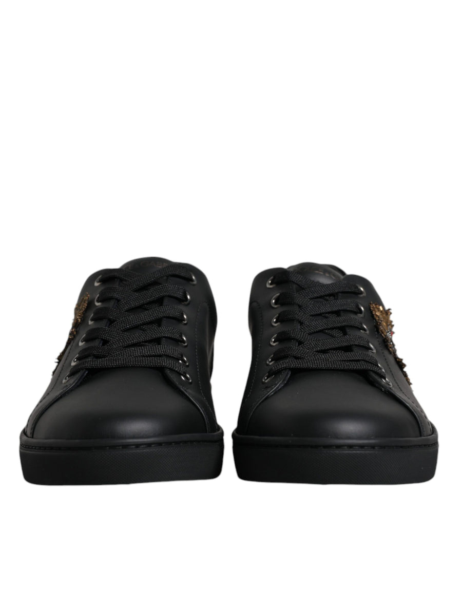 Dolce & Gabbana Black London Sacred Heart Men's Sneakers Shoes