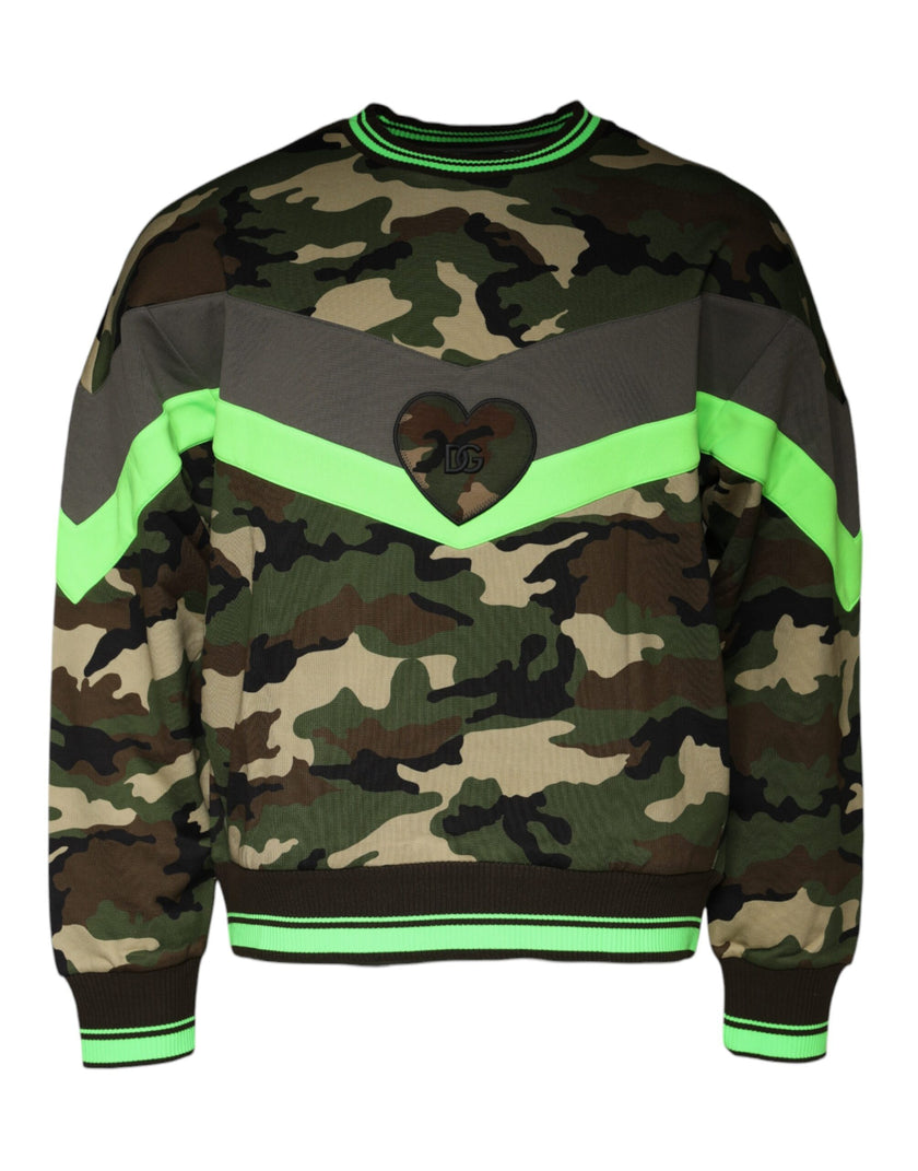 Dolce & Gabbana Mehrfarbiger Camouflage-Sweatshirt