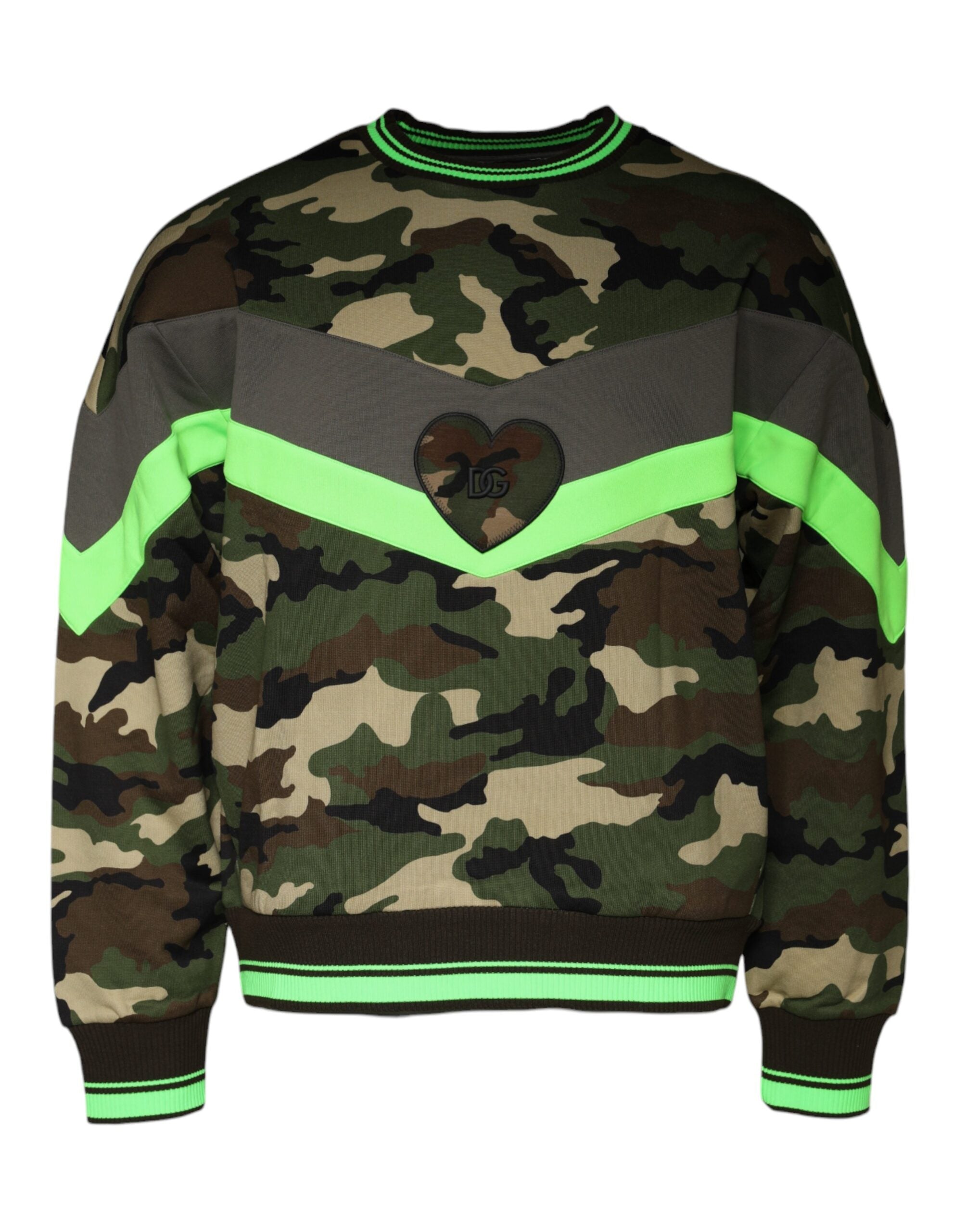 Dolce & Gabbana Mehrfarbiger Camouflage-Sweatshirt-Pullover