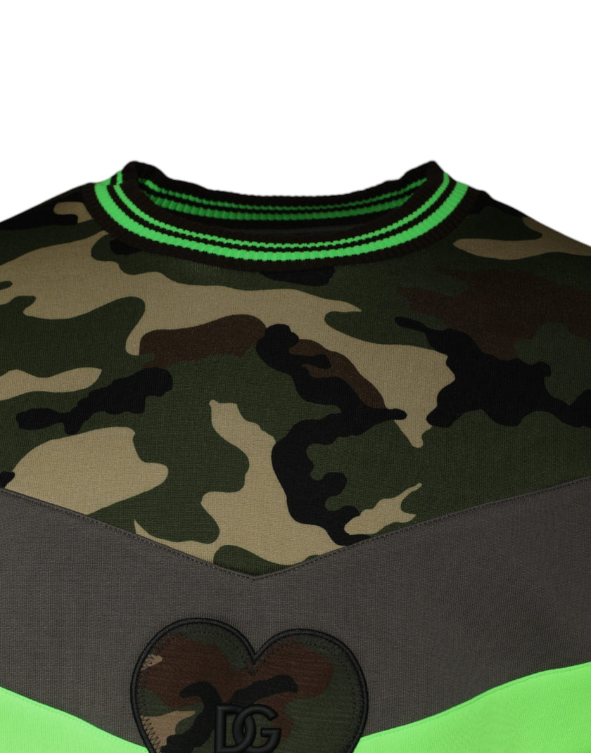 Dolce & Gabbana Mehrfarbiger Camouflage-Sweatshirt