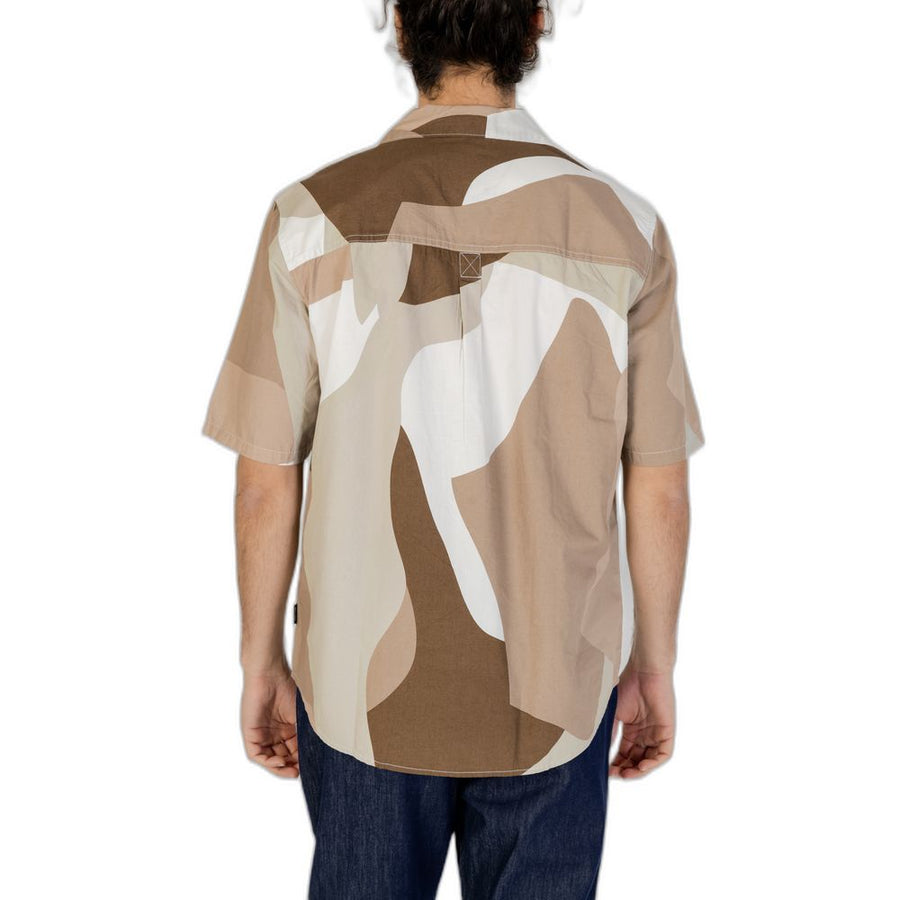 Only & Sons Brown Short-Sleeved Cotton Shirt