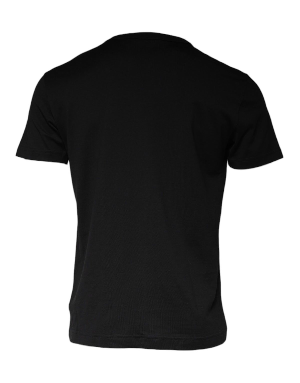 Dolce & Gabbana Black Cotton Chain Embellished T-shirt