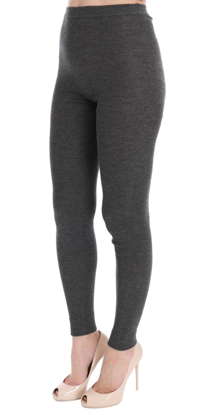 Dolce & Gabbana Grey Cashmere-Stretch Tights
