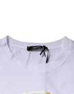 Versace weißes T-Shirt mit Rundhalsausschnitt und Medusa-Print aus Baumwolle