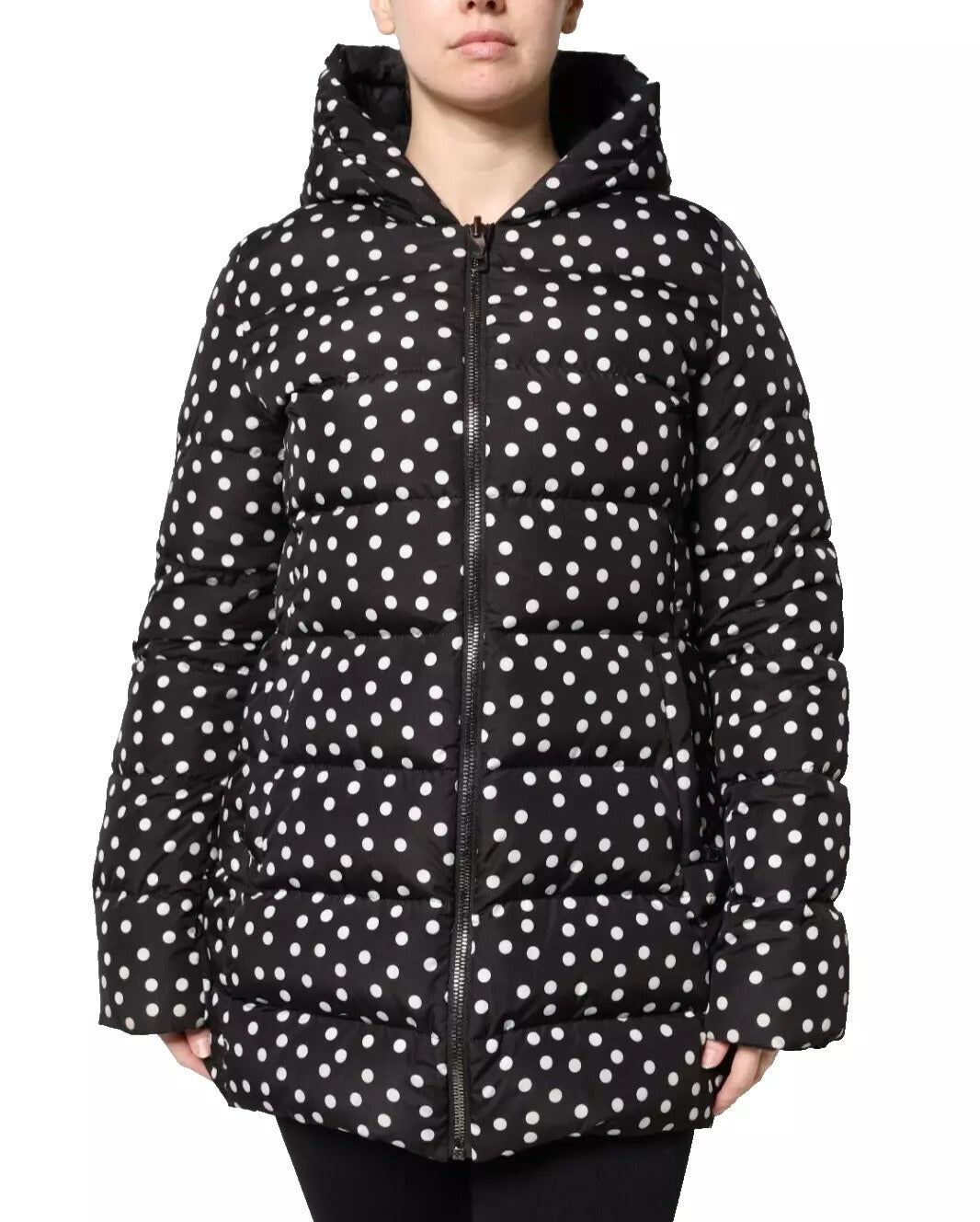 Dolce & Gabbana Black Reversible Hooded Polyester Jacket