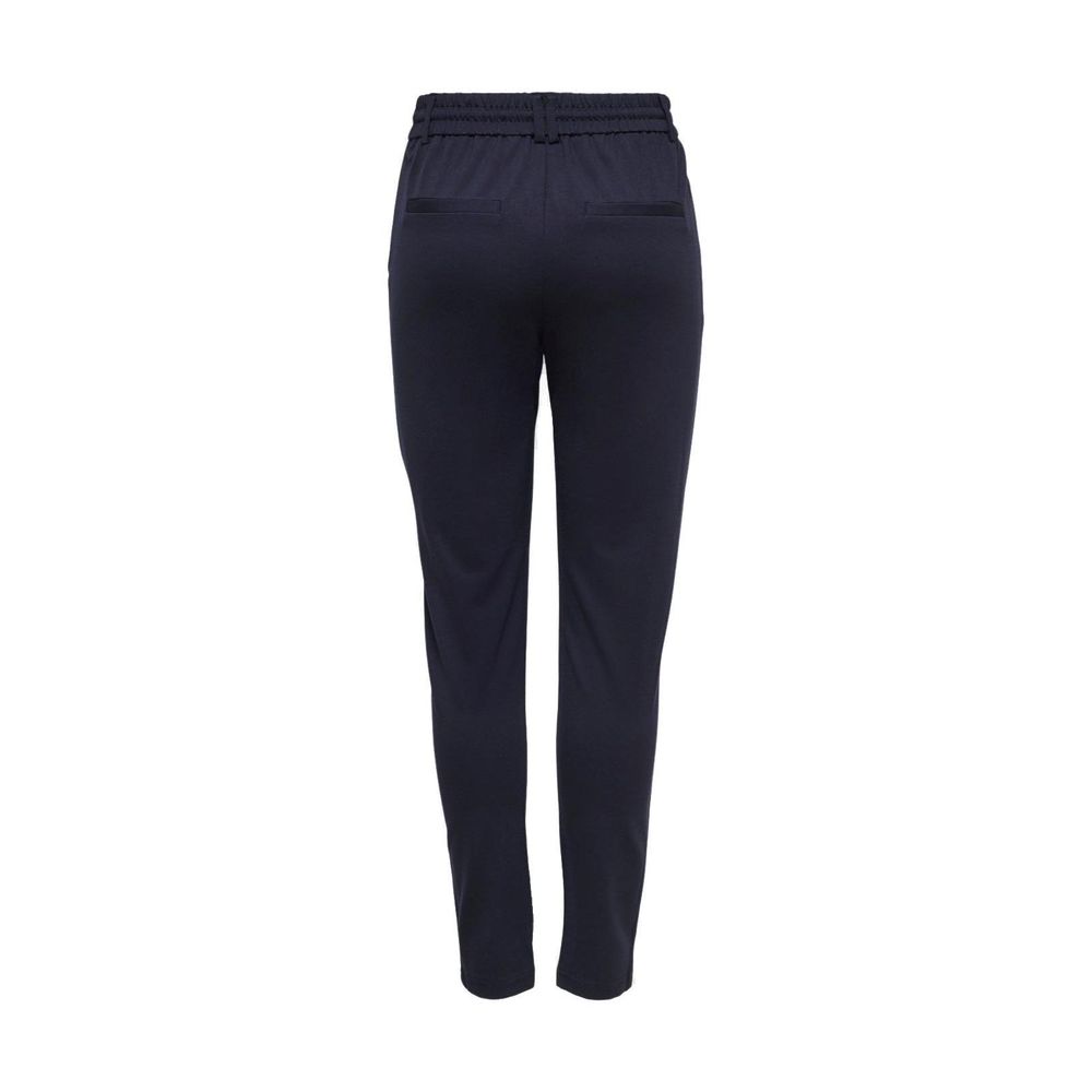 Only blue casual trousers made of viscose