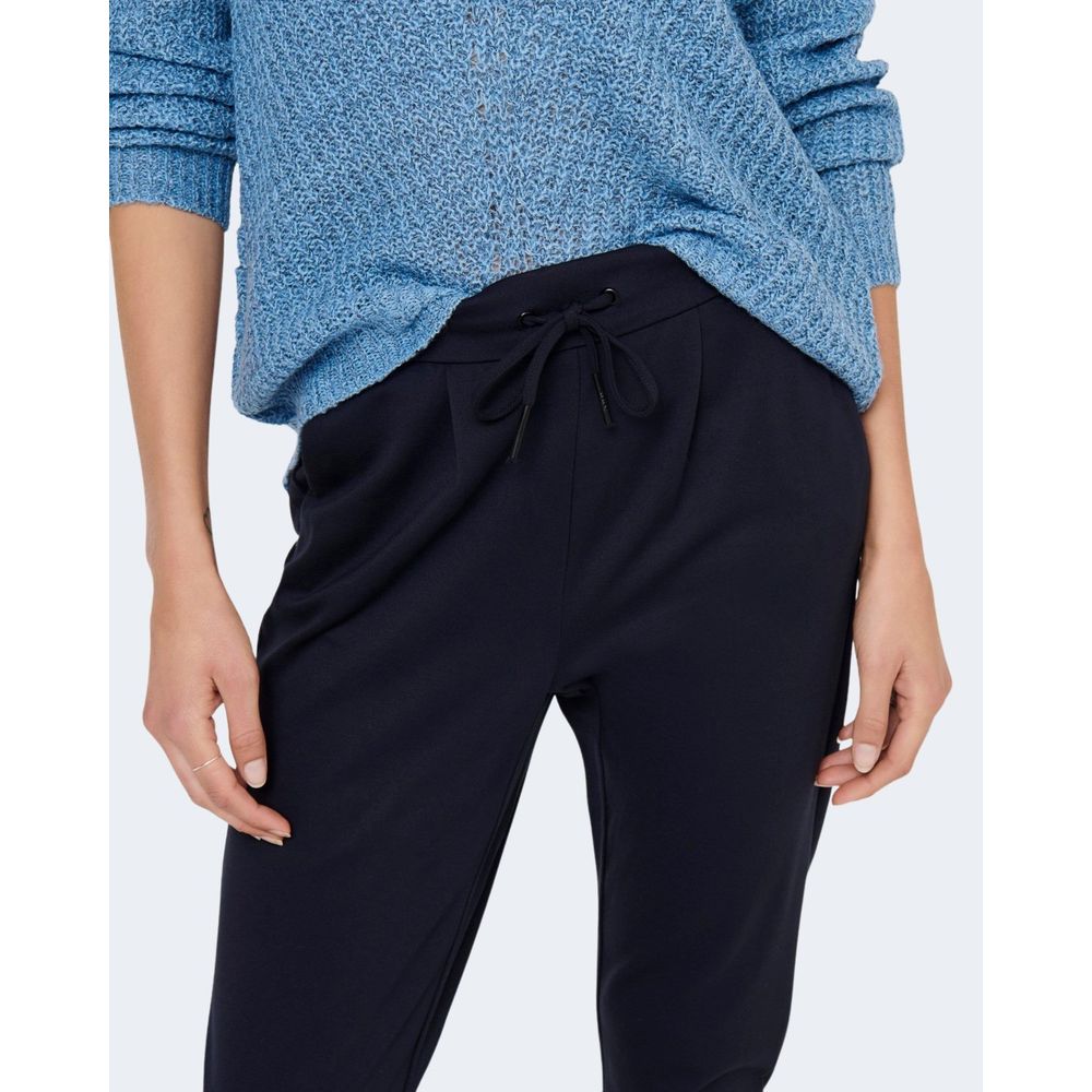 Only blue casual trousers made of viscose