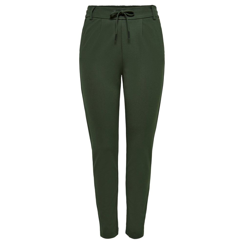Only green viscose trousers in a casual look