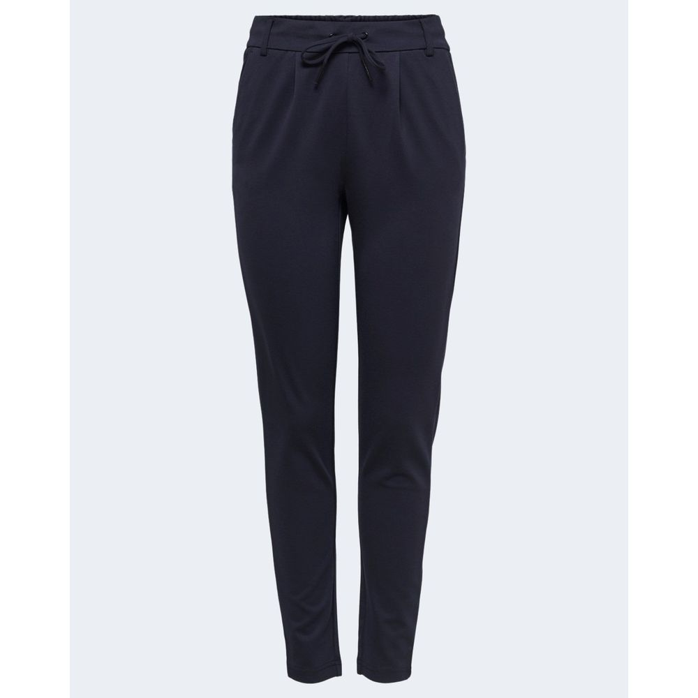 Only blue casual trousers made of viscose